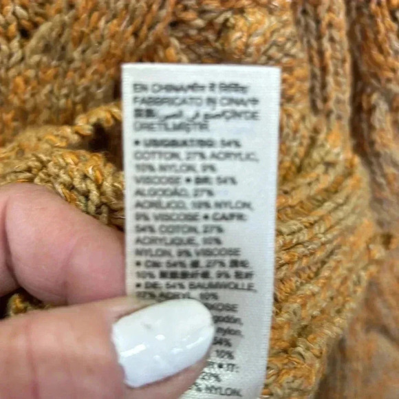 Goodthreads Chunky Cable knit cardigan,V-neck button down,camel marble color - Picture 12 of 12